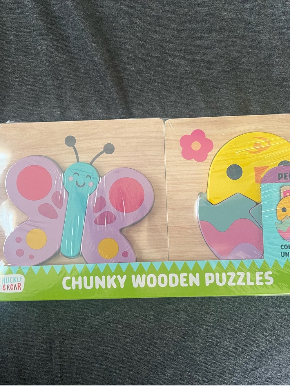 NWT Chuckle & Roar Chunky Wooden Puzzle